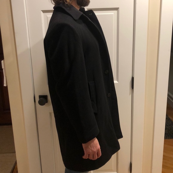 COPY - Men’s S Cohen XL black wool dress coat - Picture 3 of 7